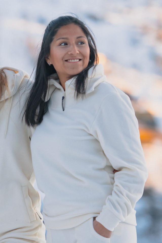 Fjella resirkulert Half Zip genser Sandshell - 1