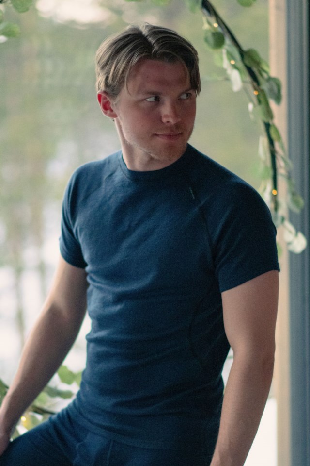 Ullensvang ull t-skjorte Blue Herre - 1