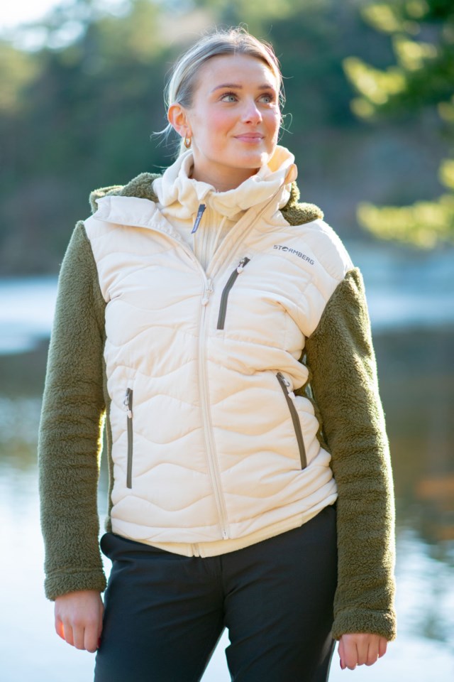 Skigard resirkulert hybridjakke White|Green Dame - 1