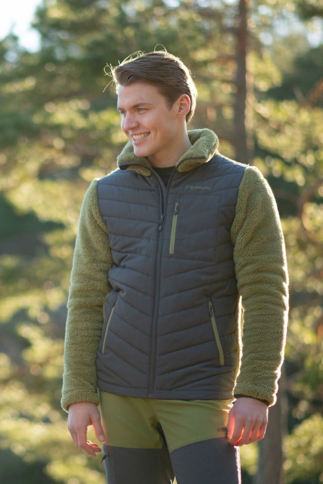 Skigard resirkulert hybridjakke Grey|Green Herre - 1