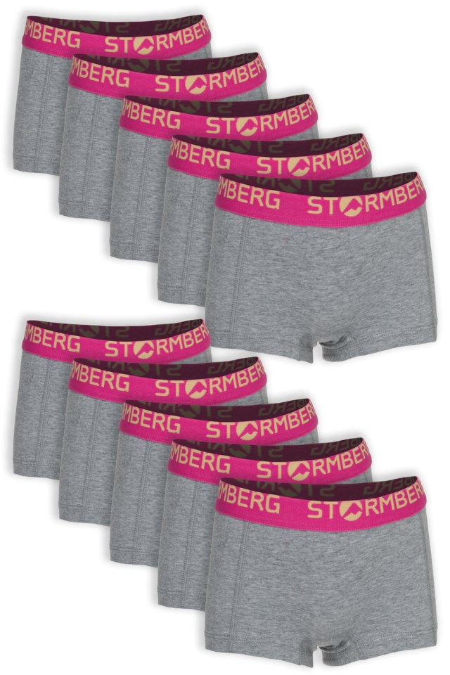 Hjellestad boxer 10-pack jente 1-7 Grey|Pink Barn - 1