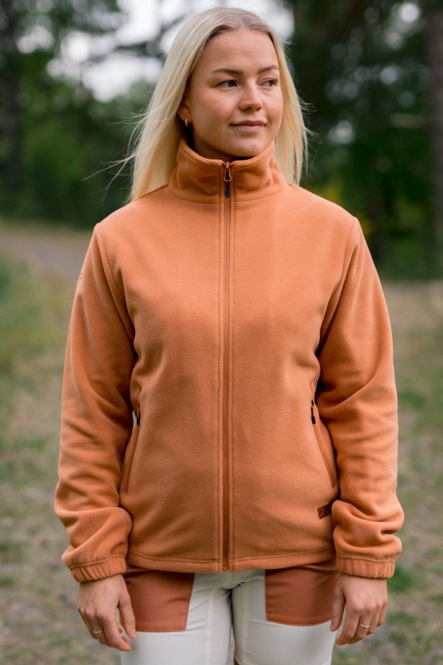 Kildenes vindstopp fleecejakke Orange Dame - 1