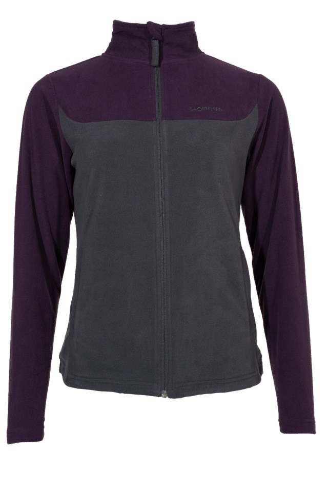 Lindefjell fleecejakke Grey|Purple Dame - 1