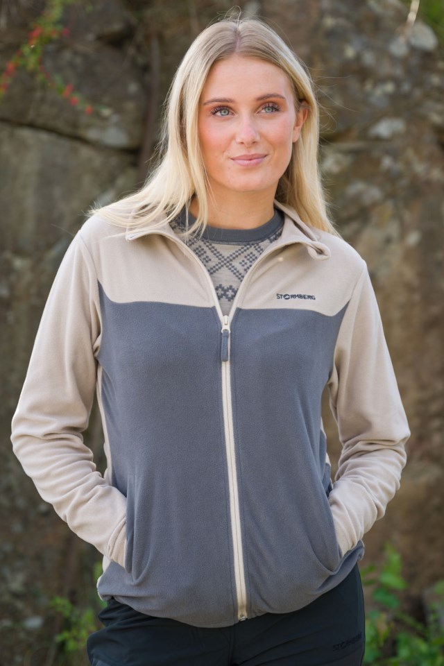 Lindefjell fleecejakke Grey|Beige Dame - 1