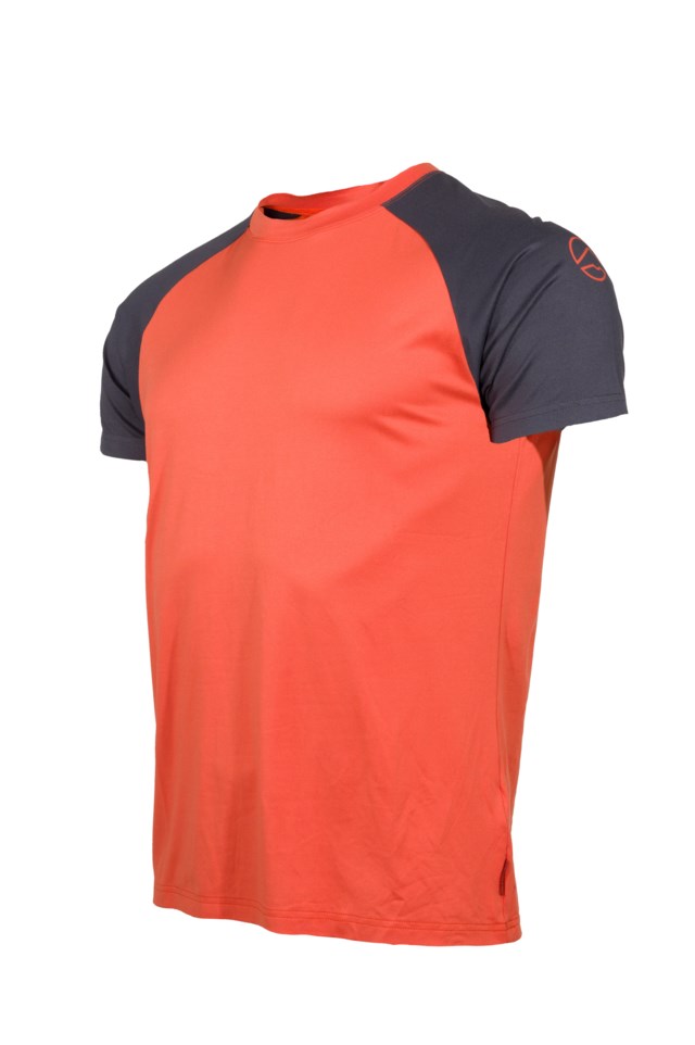 Aurland stretch t-skjorte Orange Rust / Ebony - 1