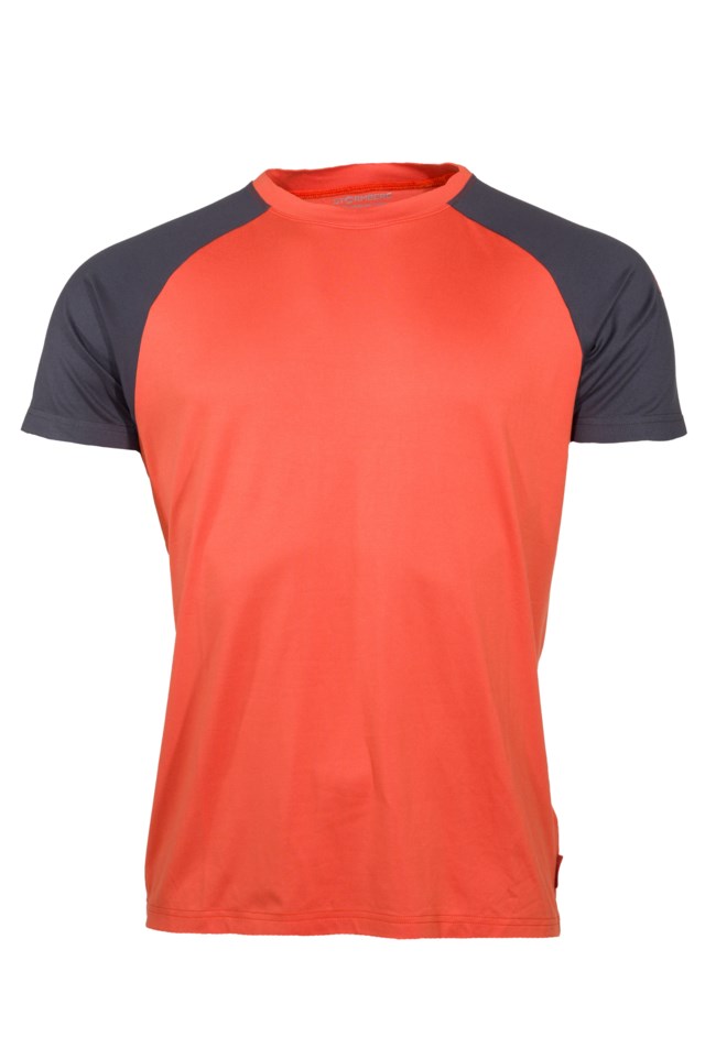 Aurland stretch t-skjorte Orange Rust / Ebony - 1