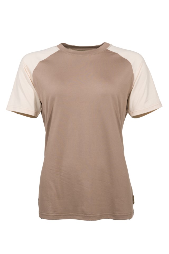 Aurland stretch t-skjorte Timber Wolf / Sandshell - 1
