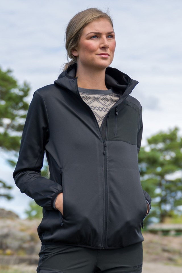 Brenibba softshelljakke Jet Black - 1