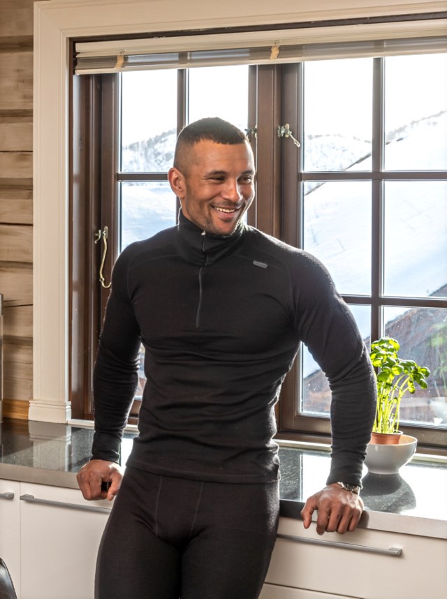 Rauland 2-lags Half Zip ulltrøye Jet Black - 1