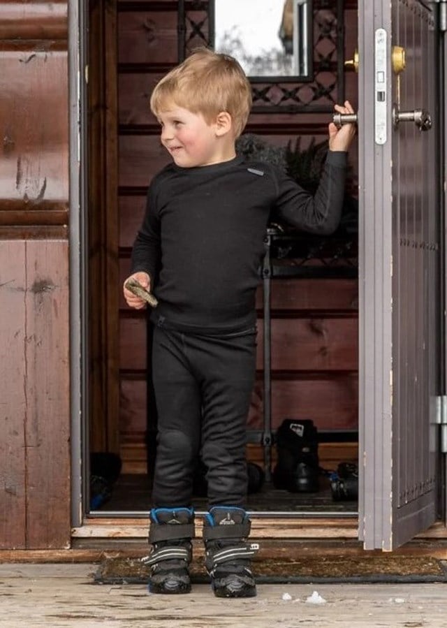 Rauland 2-lags ullongs - sort Black Barn - 1