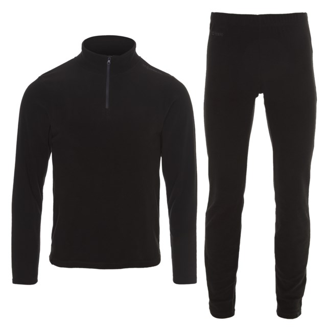 Fløyen fleecesett Jet Black - 1