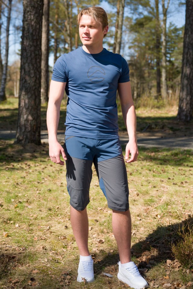 Gautestad lang turshorts Grey|Blue Herre - 1