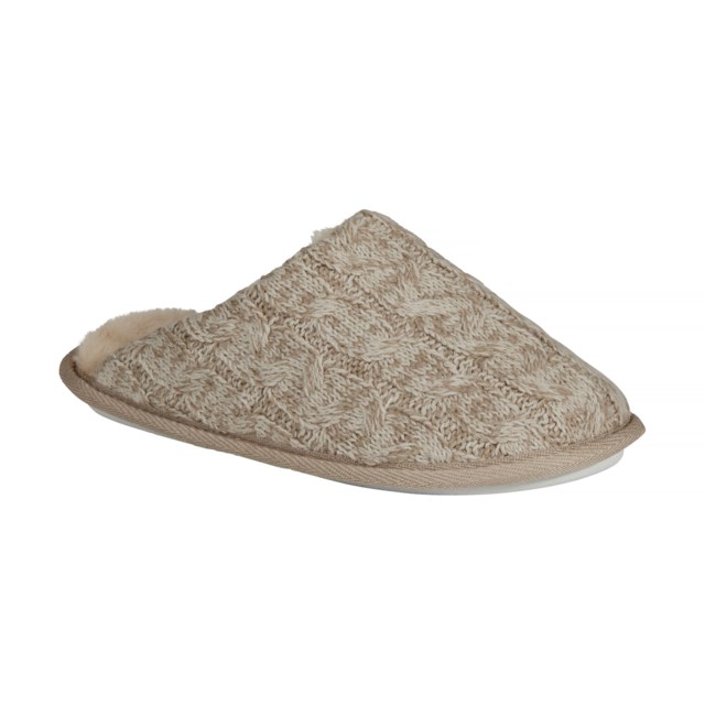 Veme strikket tøffel Beige - 1