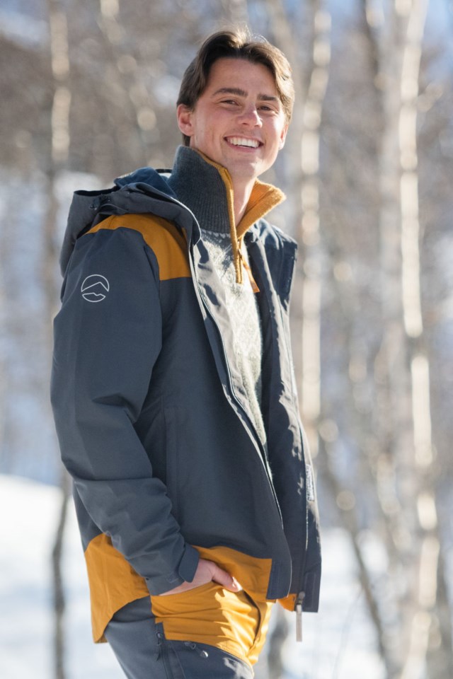 Skredalen resirkulert skalljakke Grey|Yellow Herre - 1