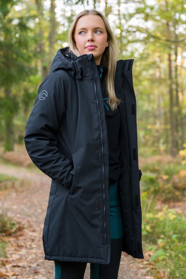 Eidnes vattert softshellparkas Black Dame - 1