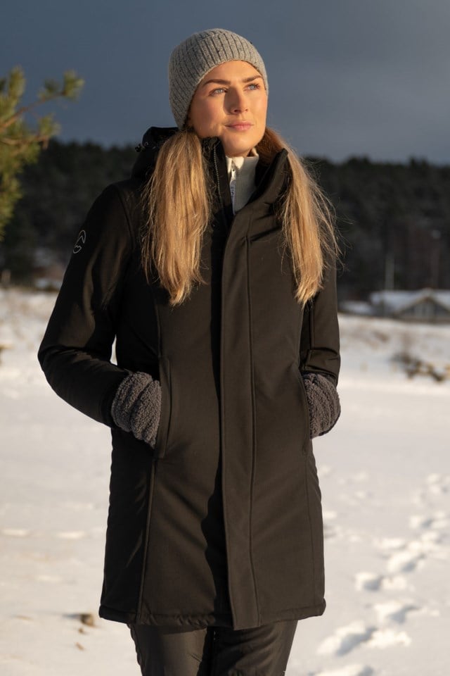 Eidnes vattert softshellparkas Black Dame - 1