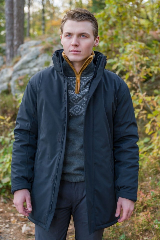 Eidnes vattert softshellparkas Black Herre - 1