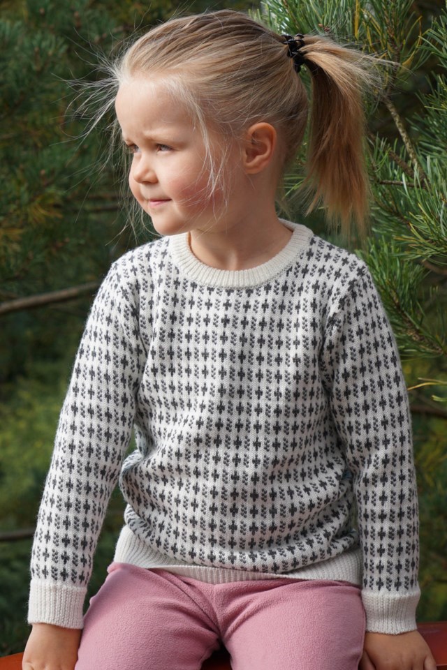 Nordishavet Islender ullgenser barn 1-7 White|Grey Barn - 1