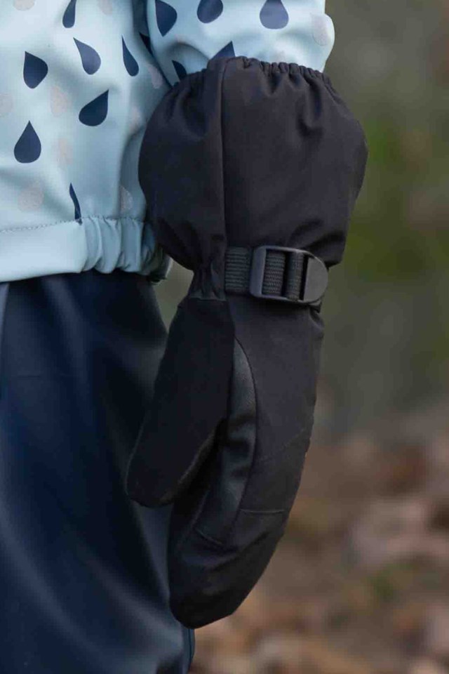 Isbre vott med ullfôr barn 1-7 Black Barn - 1