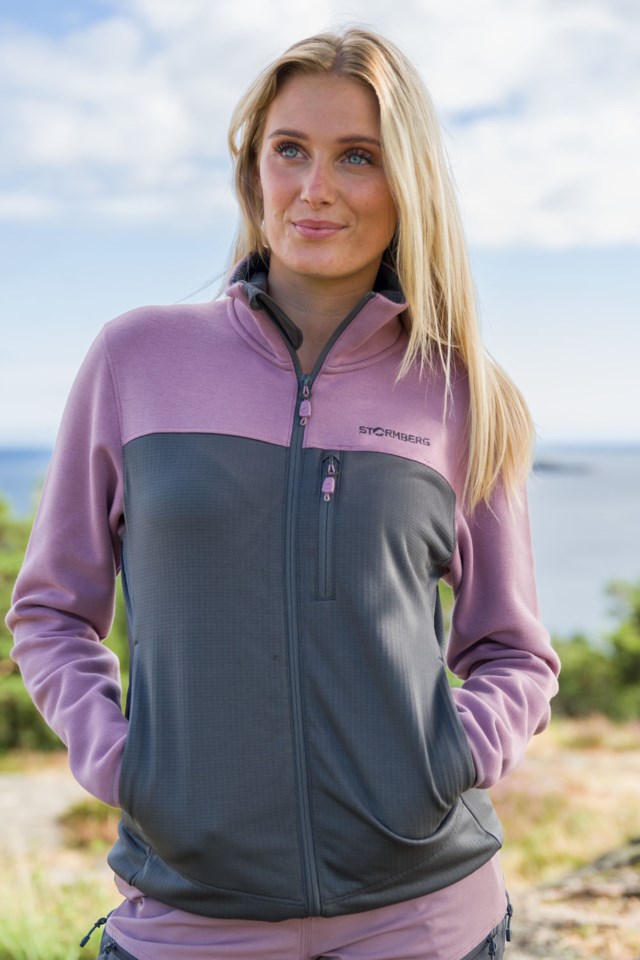 Fjelldal fleecejakke Grey|Pink Dame - 1