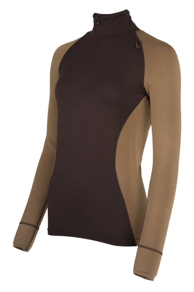 Brattfjell bambus Half Zip genser Brown Dame - 1