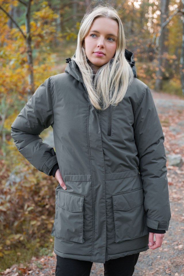 Nordlys resirkulert vattert parkas Grey Dame - 1