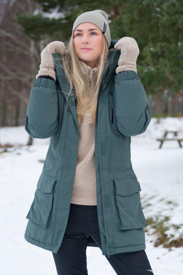 Nordlys resirkulert vattert parkas Grey Dame - 1