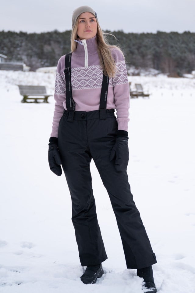 Kvitfjell vattert selebukse Black Dame - 1