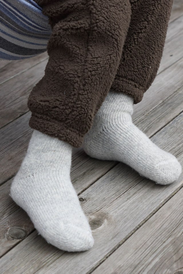 Lyngheia ullsokk barn 1-7 Grey melange - 1