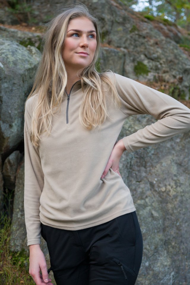 Marka fleecegenser Beige Dame - 1