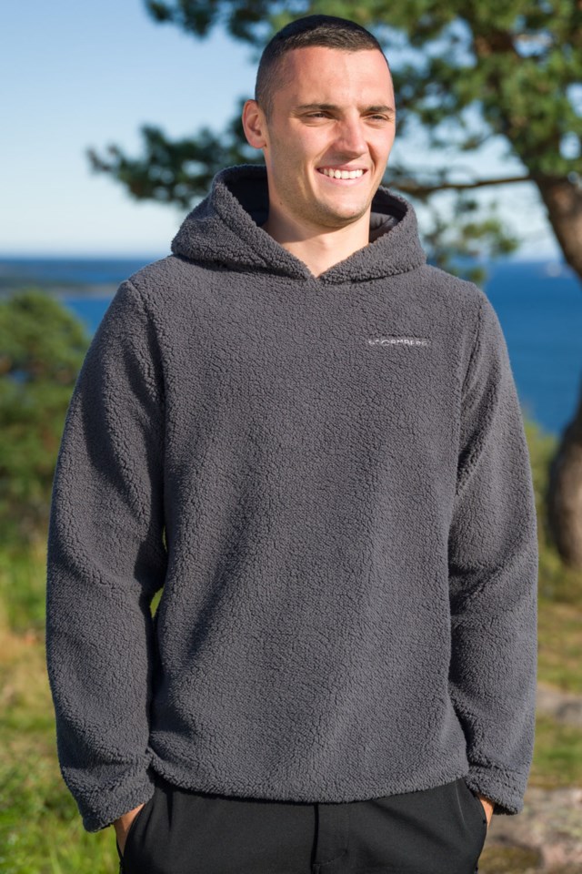 Hamar sherpa hettegenser Ebony Grey/Black - 1