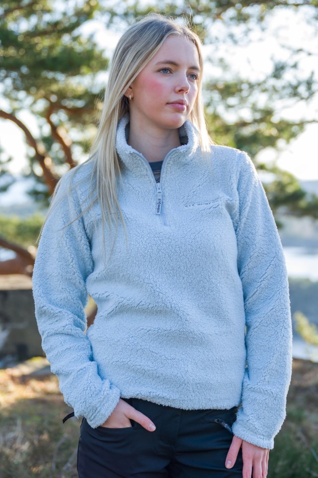 Hamar sherpa Half Zip genser Ice Water - 1