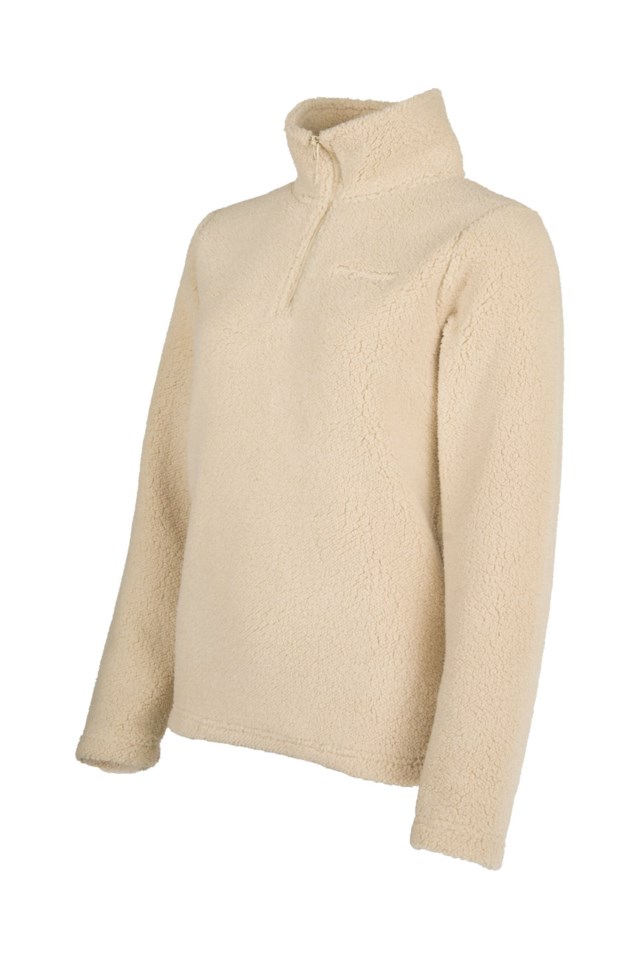 Hamar sherpa Half Zip genser Beige Dame - 1