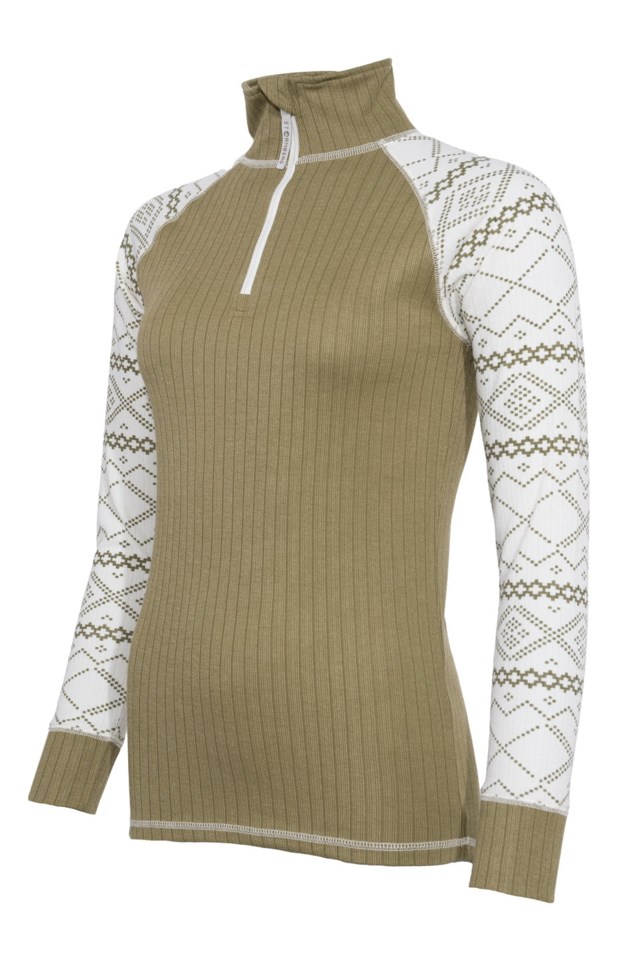 Halsafjell Half Zip trøye Green Dame - 1