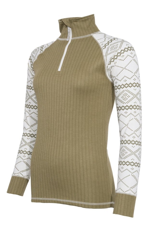 Halsafjell Half Zip trøye Green Dame - 1