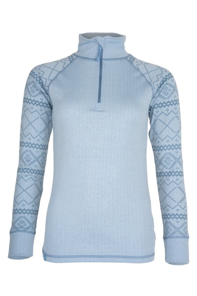 Halsafjell Half Zip trøye Blue Dame - 1