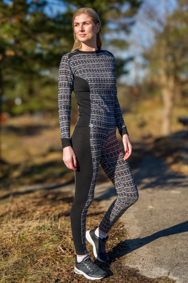 Rauland 2-lags Islender ulltrøye Black Dame - 1