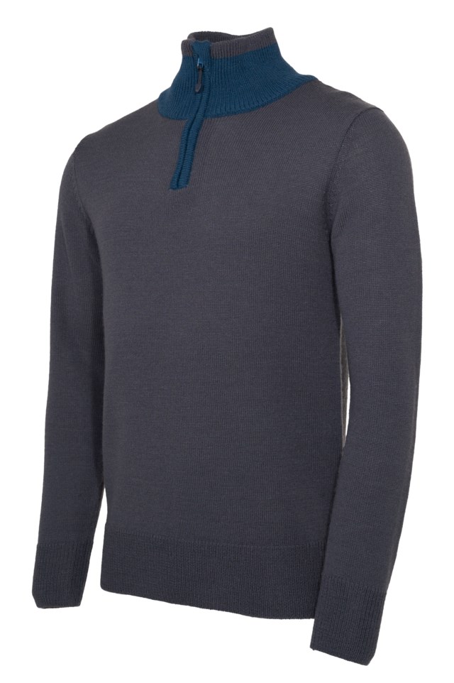 Marka Half Zip strikkegenser Grey Herre - 1