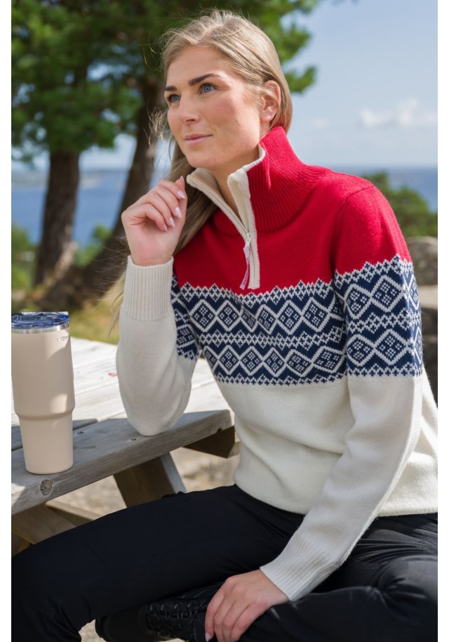Hardanger Half Zip ullgenser