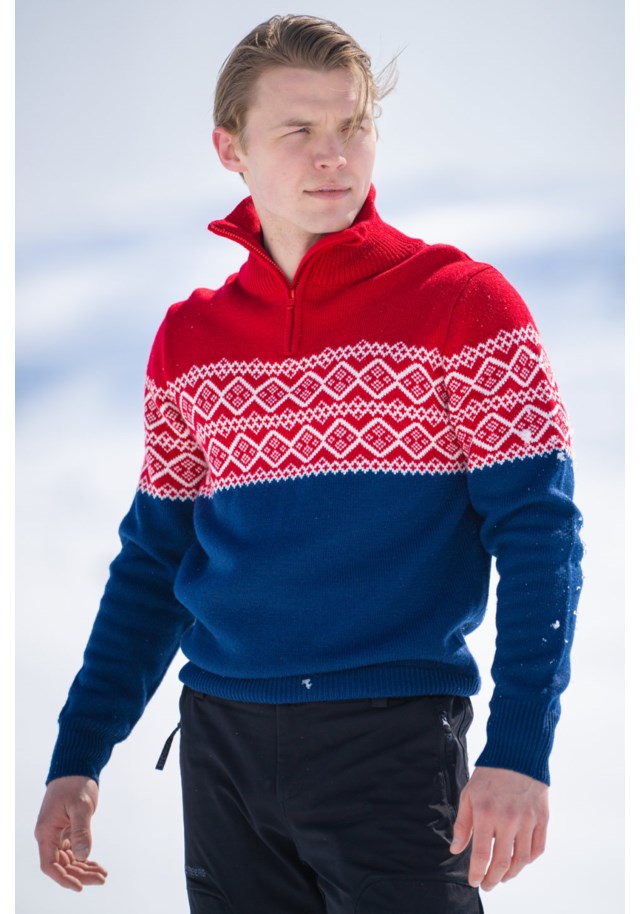 stormberg Hardanger Half Zip ullgenser herre