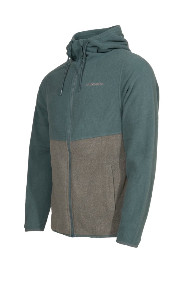 Stryn fleecejakke Grey|Green Herre - 1