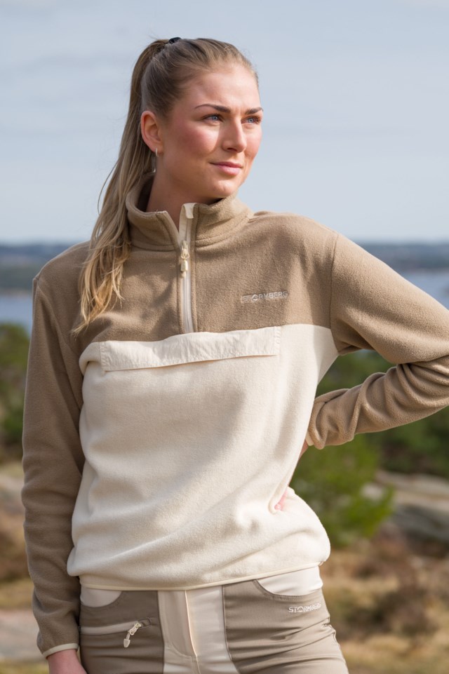 Lyngør Half Zip fleecegenser Brown Dame - 1
