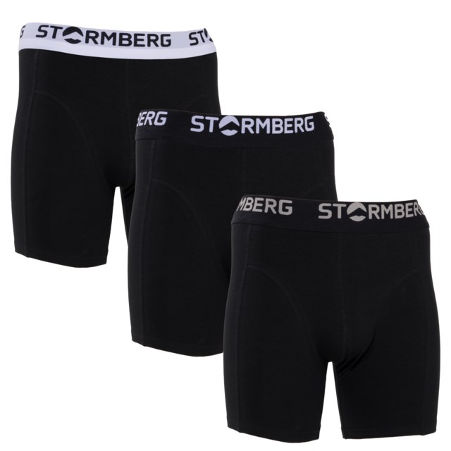 Mildenes lang bomull boxershorts 3-pack Black Herre - 1