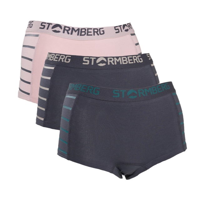 Dalset boxer 3-pack Grey|Pink Dame - 1