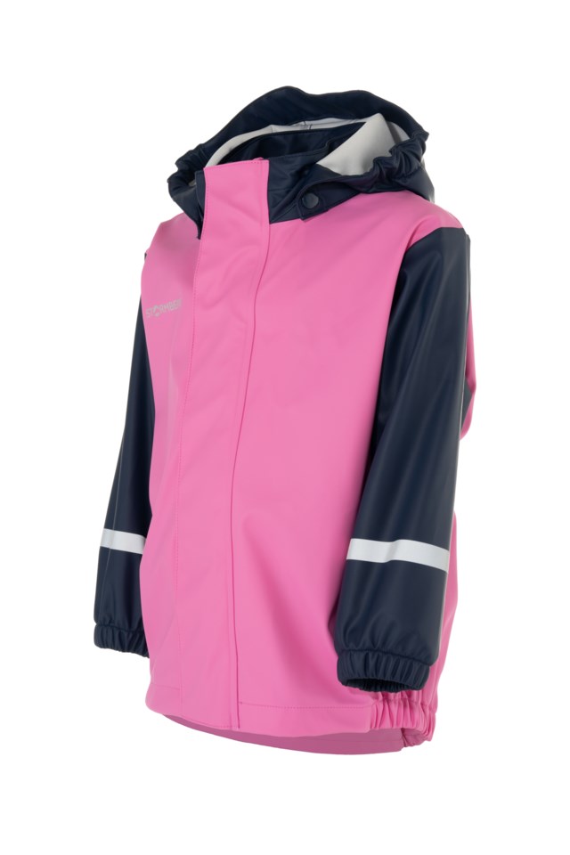 Bergen resirkulert regnjakke barn 1-7 Strawberry Moon / Dress Blues - 1