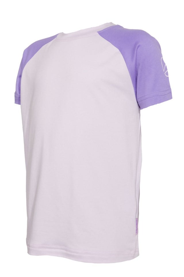 Aurland stretch t-skjorte barn 1-7 Lavender Fog / Sand Verbena - 1
