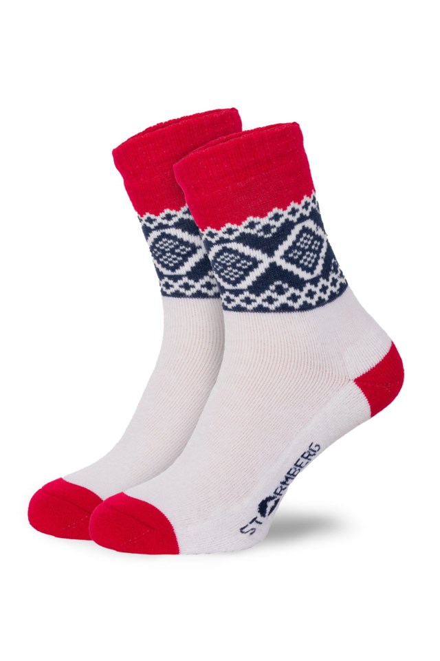 Hardanger ullfrottésokk Red Dame - 1