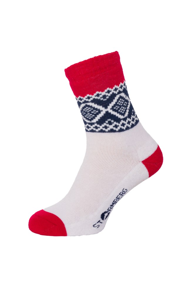 Hardanger ullfrottésokk Red Dame - 1