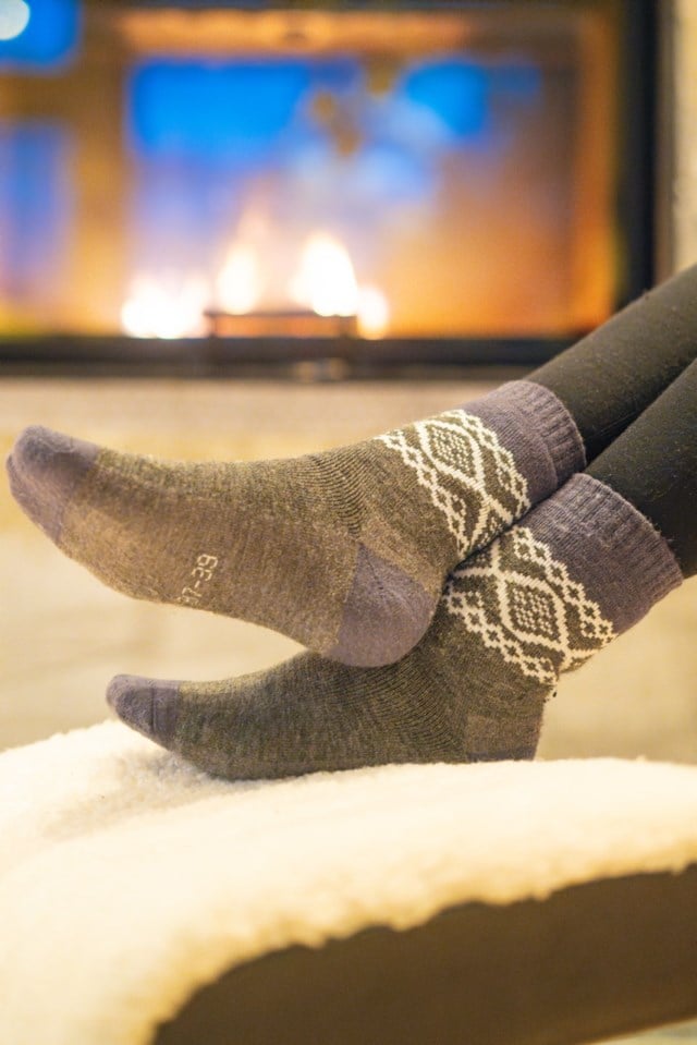 Hardanger ullfrottésokk Grey Dame - 1