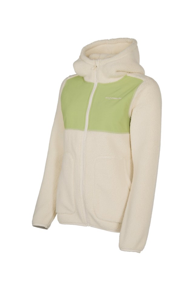 Trollheimen hybrid sherpajakke Beige|Green Dame - 1